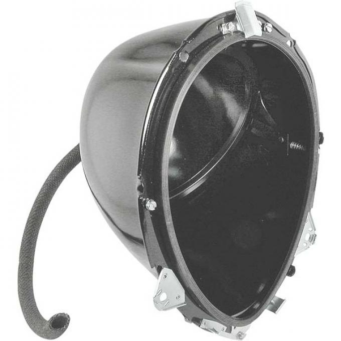 Headlight Bucket - Black - Steel - Mercury