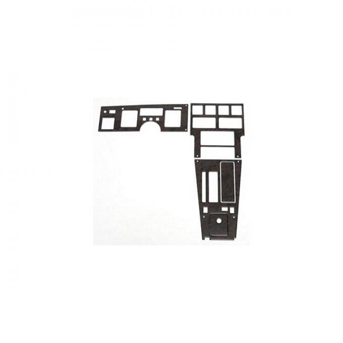 Corvette Dash & Trim Kit, For Cars With Automatic Transmission, Burlwood, 1984-1985