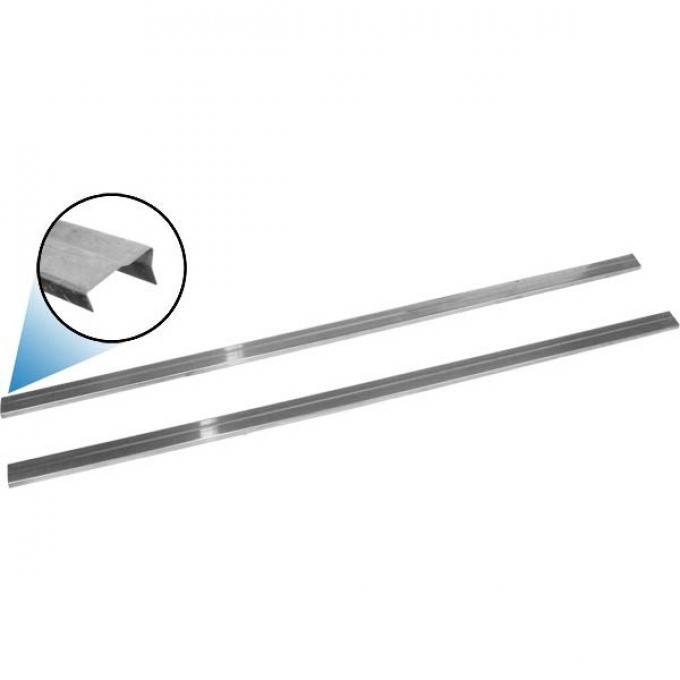 Model A Ford Running Board Trim Set - Zinc - 2 Pieces - 1931 Only