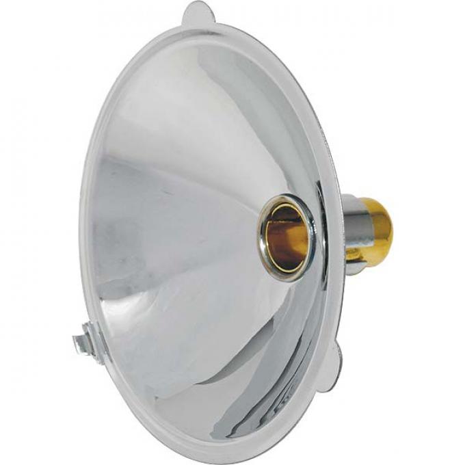 Model A Ford Cowl Lamp Reflector - Chrome Plated - IncludesSocket