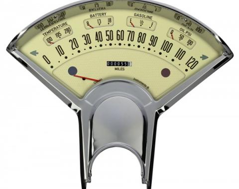 Chevy Gauge Kit, Classic Instruments, BelEra III, Tan, 1955-1956