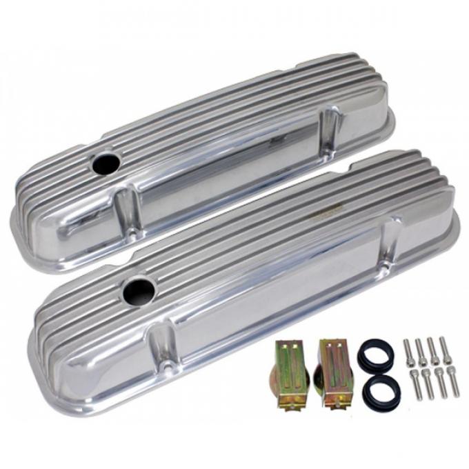 Firebird Valve Covers, V8, Finned Aluminum, 1967-1979