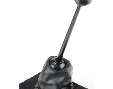 Billet Aluminum Round Shifter Boot Ring, Midnight Series, With Classic Shifter Boot, Lokar