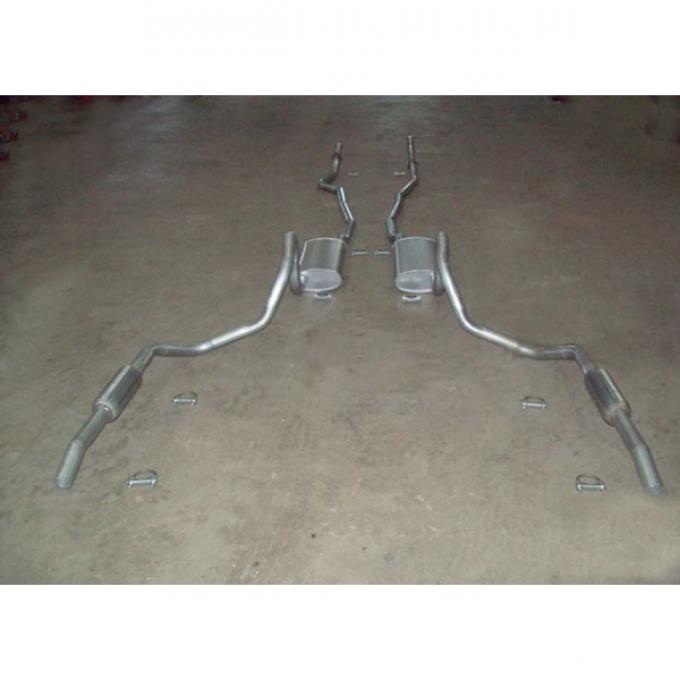 Late Great Chevy - Dual Exhaust System, Small Block With Resonators, Except Station Wagon, 1965-1968