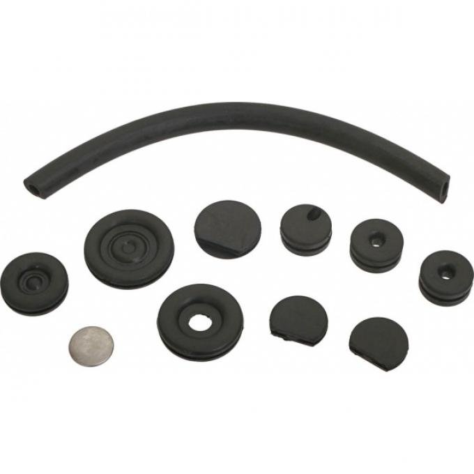 Firewall Grommet Kit - With Rubber Plug - 11 Pieces - Ford Passenger & Pickup