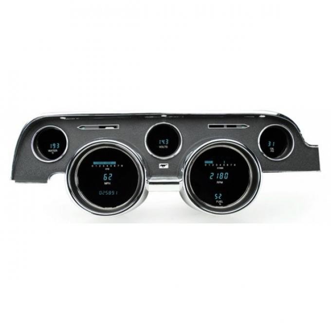 Ford Mustang Dakota Digital VFD Instrument System With Camera Case Bezel, 1968
