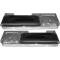 Chevelle Armrest Pad & Chrome Base Set, Rear, Black, With Ashtray, 2-Door Coupe, 1966-1967