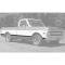Chevy Or GMC Truck Lower Molding Kit, Longbed, Black, Includes Metal and Adhesive Clips, 1969-1972