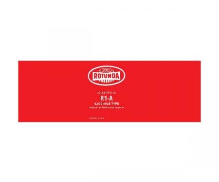 Rotunda Oil Filter Decal - Red - Mercury