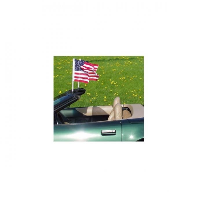 Corvette Flag Caddies, Windshield Mount, Convertible, 1986-1996