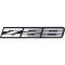 Camaro Rocker Panel Emblem, Z28, Silver, 1991-1992