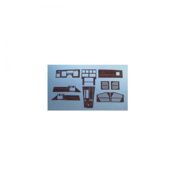 Corvette Coupe Dash & Console Kit, No-Mar Wood-Like Rosewood, 1984-1989