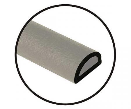 Rubber Hood Lacing - Hollow Core Rubber - Smooth Surface - Adhesive Back - 3/8 Wide X 3/16 Thick X 8' Length - Half-Round Style - Ford & Mercury