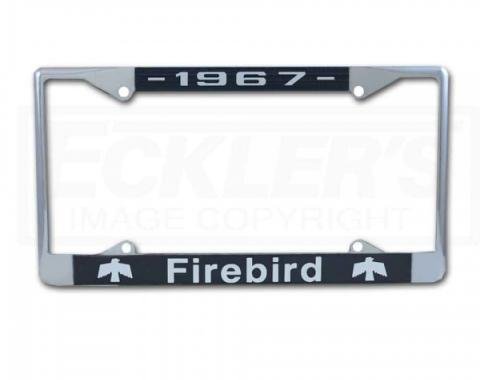 Firebird License Plate Frame With Firebird Phoenix Logo And Year, 1967-1981
