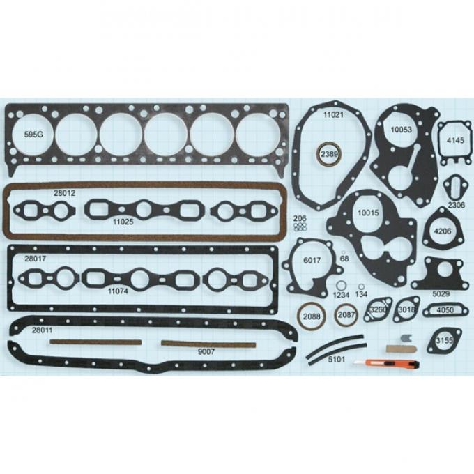 GMC Truck Engine Gasket Set, 228, 236, 248, 270 CI, 1947-1962