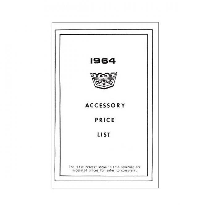 Window Decal - New Car Accessory Price List - Ford