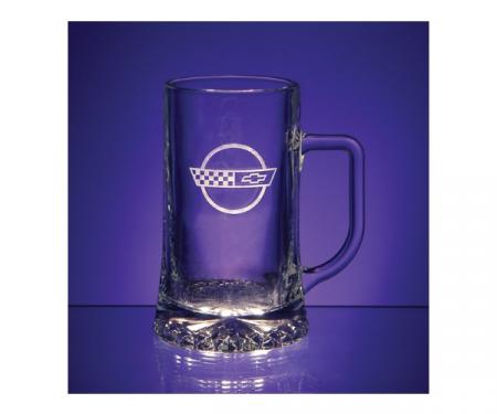 Corvette Crystal Mug Set Of Four, Maxim 17 Ounce, 1953-2013Corvette Designs | Corvette Crystal Mug Set Of Four, Maxim 17 Ounce, 2005-2013Crossed Flags With Lettering