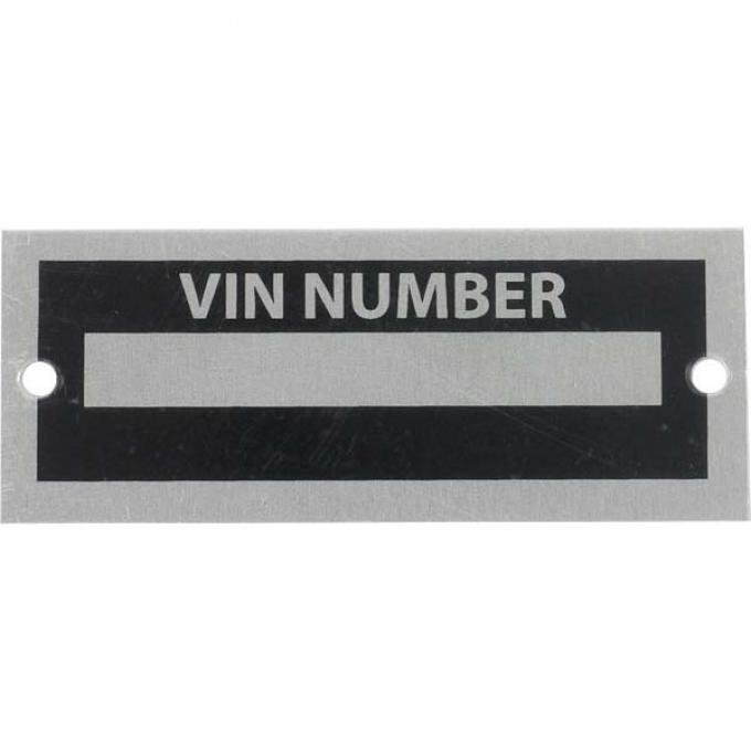Blank VIN Number Plate