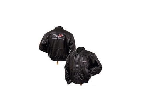 Corvette Lambskin Bomber Jacket, With C6 Logo