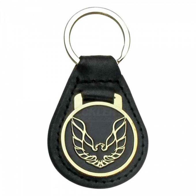 Firebird Key Ring, Black With Gold Logo