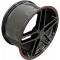 Camaro 18 X 9.5 C6 Z06 Reproduction Wheel, Black With Red Banding, 1993-2002
