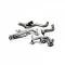 Camaro LT-1 BBK Single-Cat Shorty 1-5/8 Chrome Exhaust Header Kit W/Y-Pipe, 1994-1995