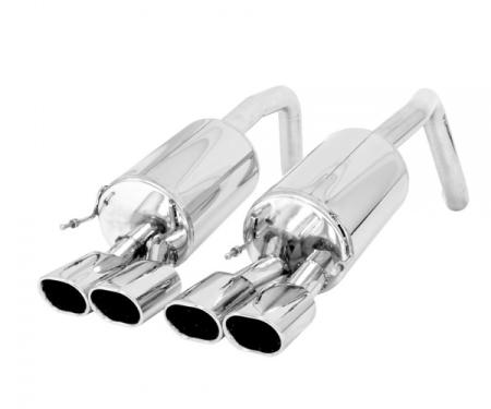 Corvette Exhaust System, B&B, Route 66, With Oval Tips, 2005-2008