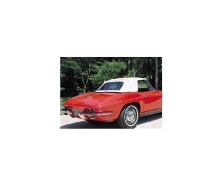 Corvette Convertible Top, White, 1963-1967
