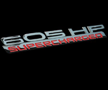 Corvette Badge, HP Number, For "HP Supercharged" Emblem, Bilet Chrome