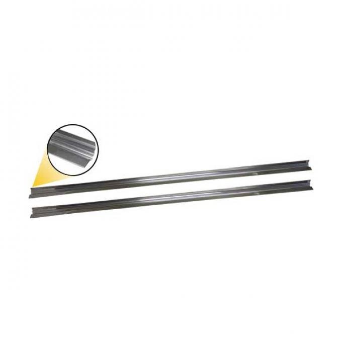 Door Sills - Stainless Steel - 34-1/4 Length - Ford 5 Window Coupe, Ford Tudor Sedan & Ford Fordor Front