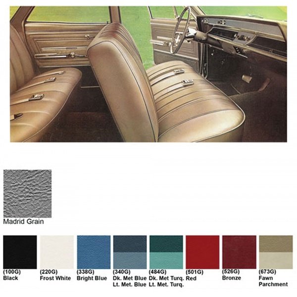 Legendary Auto Interiors Chevelle Malibu Covers Front Seats Split Bench Show Correct 1966 - Bench Seat Covers For Classic Cars
