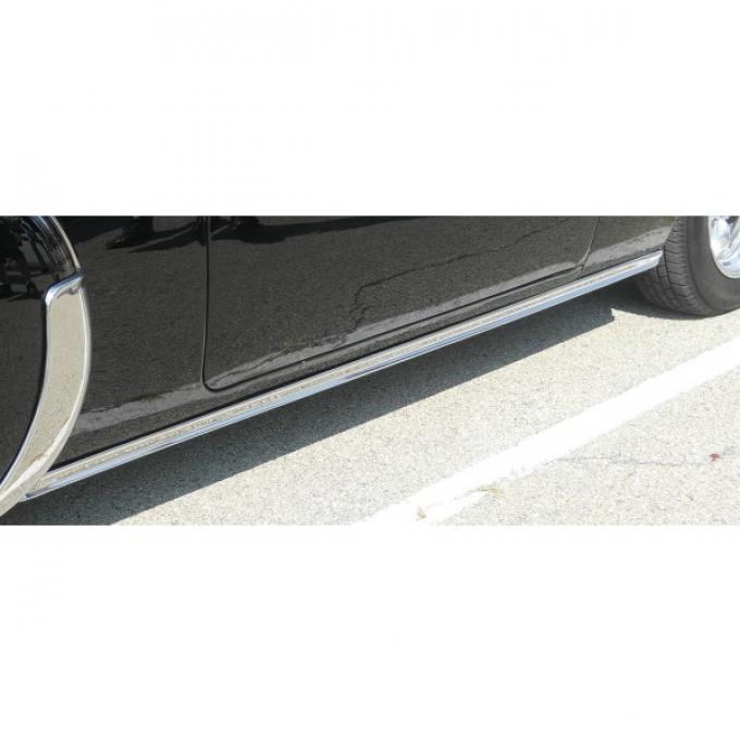 Chevy Rocker Moldings, Stainless Steel, 1949-1952