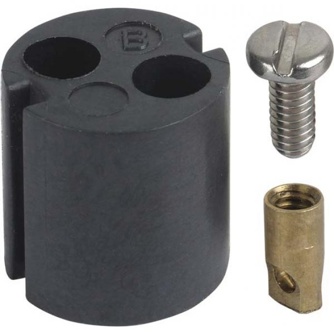 Model A Ford Conduit Set - Chrome With Chromed Ferrules - 3Pieces - 1/2 Diameter