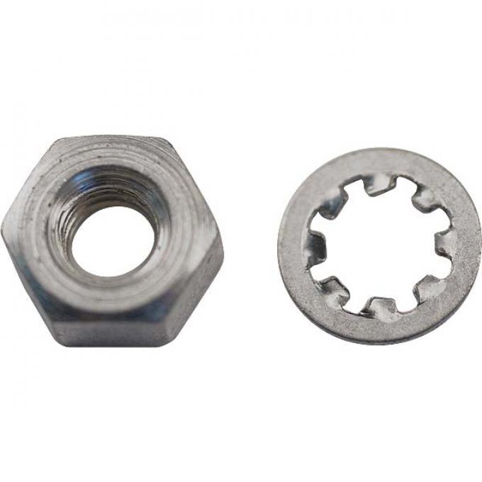 Model A Ford Zenith Carburetor Choke Shaft Nut - And Washer