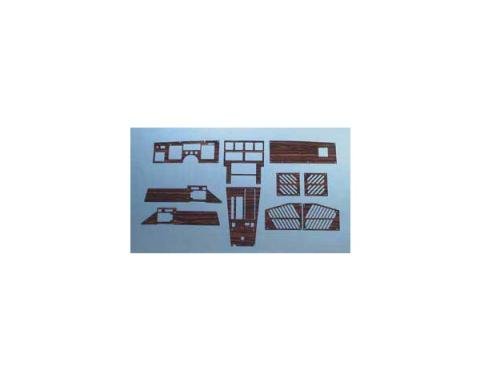 Corvette Convertible Dash & Console Kit, No-Mar Wood-Like Rosewood 1986-1989