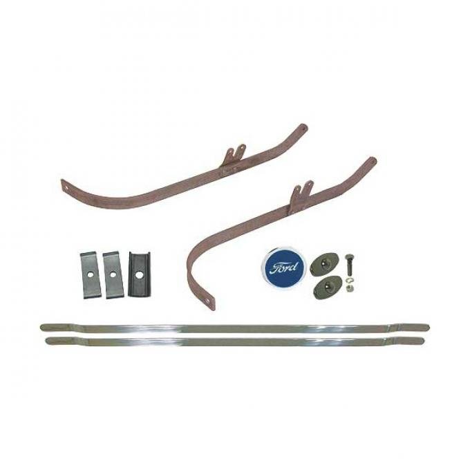 Model T Ford Front Bumper Kit, Complete, Includes Black Clamps