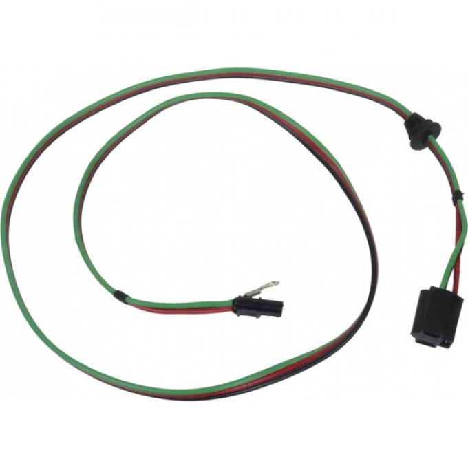 Headlight Socket Wire - Left - 24 - Flat PVC Wire - With Full Length Ground Wire - With Grommet - Mercury