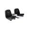 Ford Thunderbird Front Bucket Seat Covers, Vinyl, Black #23, Trim Code 26, Without Reclining Passenger Seat, 1965
