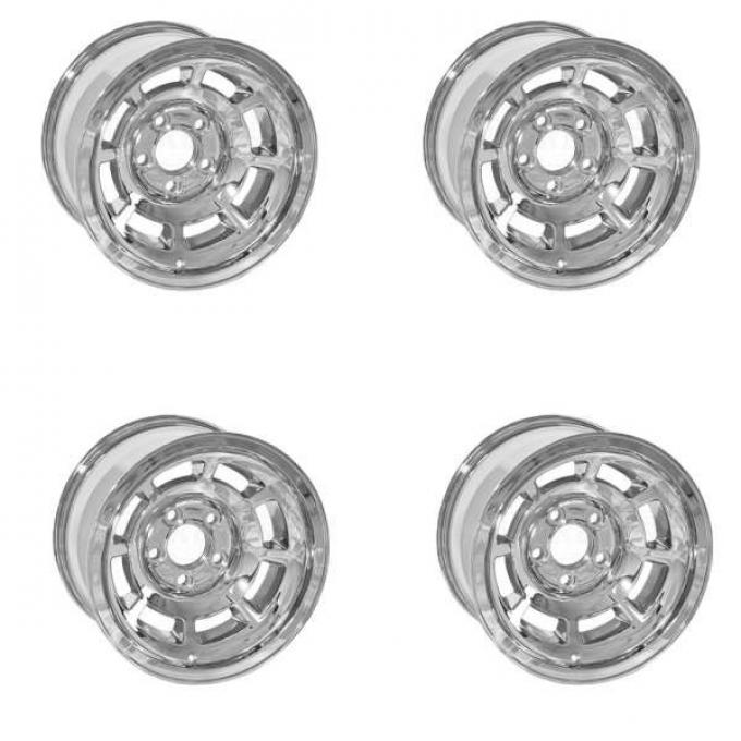 Corvette-Style Chrome Reproduction Aluminum Wheel Set, 1959-1987