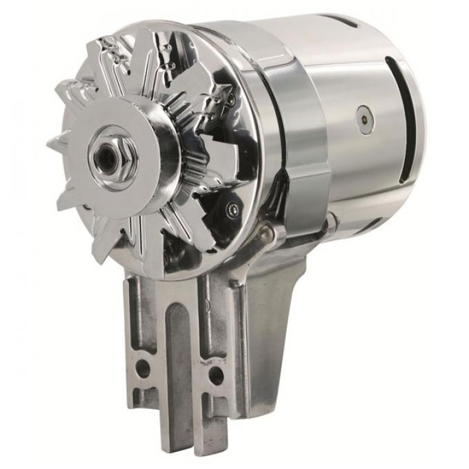 PowerGen - 12 Volt Negative Ground - 5/8 Pulley - Chrome Case - 1-1/2 Shorter To Clear Dual Carb Setups - Ford & Mercury Flathead V8