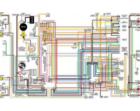 Camaro Color Laminated Wiring Diagram, 1967-1981