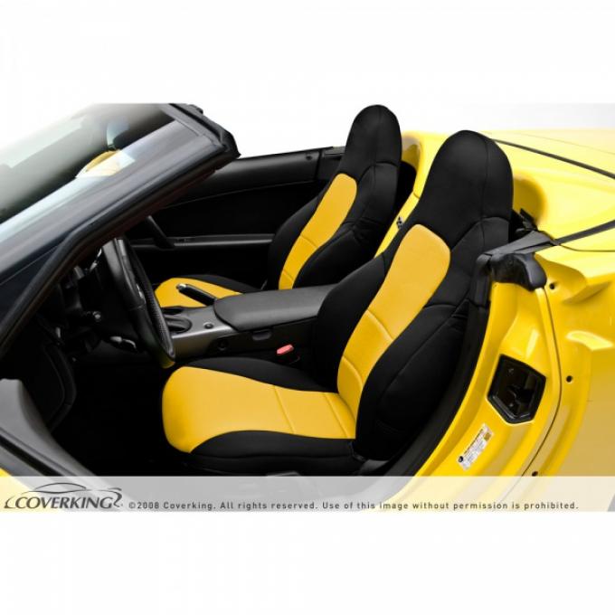 Corvette Z06, ZR1, Grand Sport Coverking Neoprene Seat Cover, With Manual Passenger Seat With Side Airbag, 2006-2011