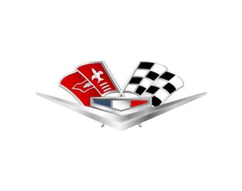 Corvette Decal, Crossed Flags, 1963-1966