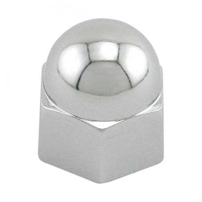 Cylinder Head Acorn Nut Cover - Chrome - 7/8 Across Flats