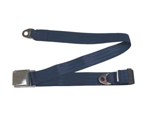 Seatbelt Solutions Universal Lap Belt, 74" with Chrome Lift Latch 1800744004 | Dark Blue