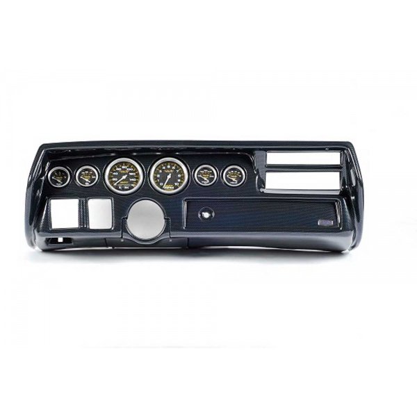 Chevelle Instrument Cluster Panel, Sweep Style, Carbon Fiber Finish