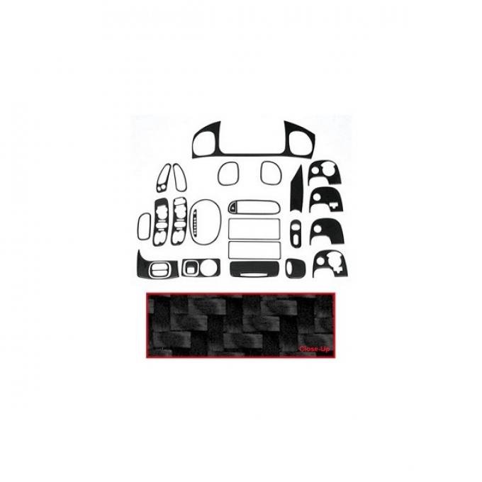 Corvette Dash, Carbon Fiber, Black/Gray, 1997-2004