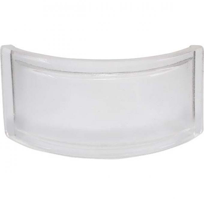 Model A Ford License Plate Light Lens - White Glass - For Drum Type Light