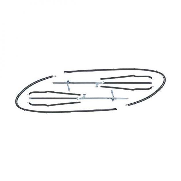 Window Anti-Rattle Strip For 1956-57 Chevy 4-Door Hardtop – Rear Door, Left Or Right, Vintage Used Part