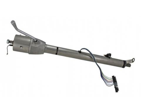 Chevy Flaming River Tilt Steering Column, With Neutral Safety Switch, Paintable Finish, 1955-1956 (Shifter On Column)
